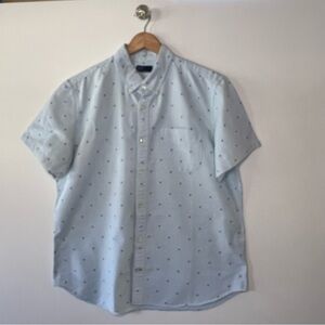 GAP MEN’S SHIRT STRIPED PATTERNED SHORT SLEEVE